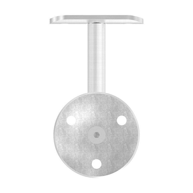 Handlaufhalter mit Handlaufanschlussplatte 42,4mm (Ronde und Bügel verschraubt), V2A