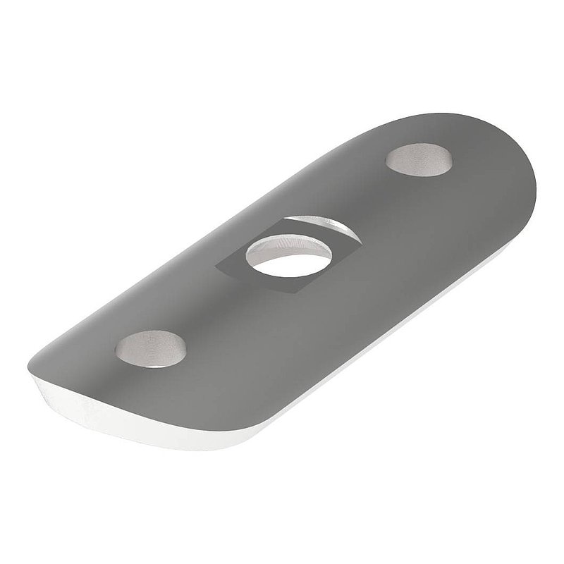 Handlaufanschlussplatte, 33,7mm, V2A