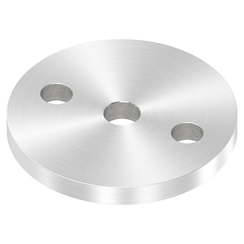 Ankerplatte Ø 80x8mm, mit Rundschliff und Fase, V2A