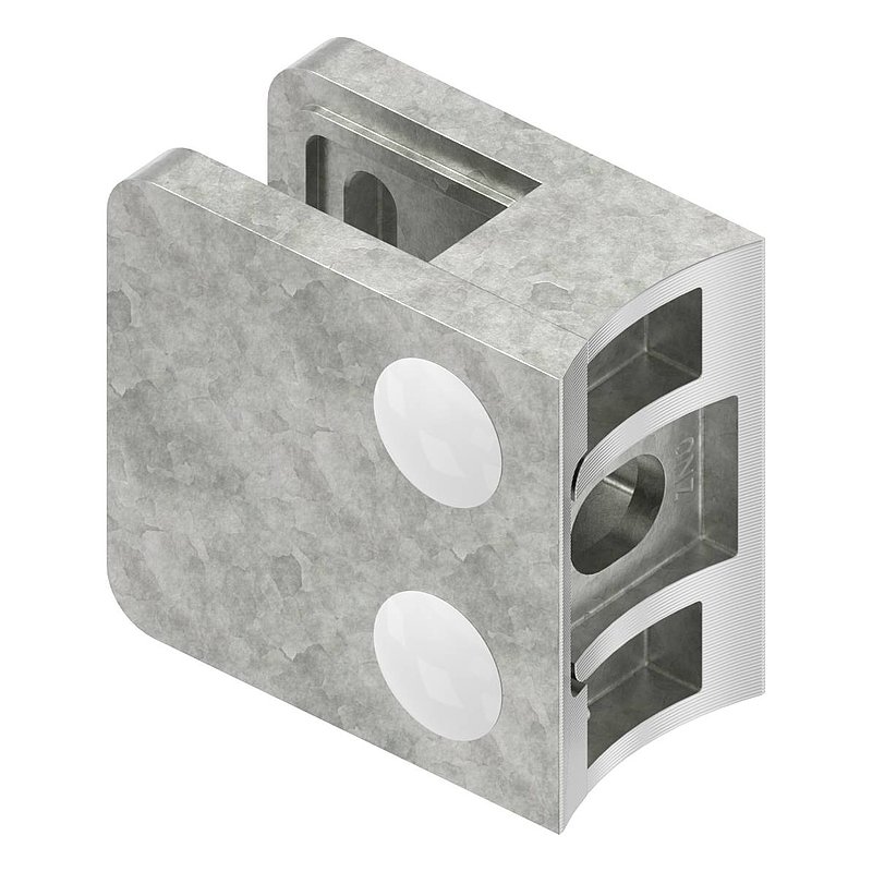 Glasklemme Mod. 11, Anschluss: 60,3mm, Zink roh