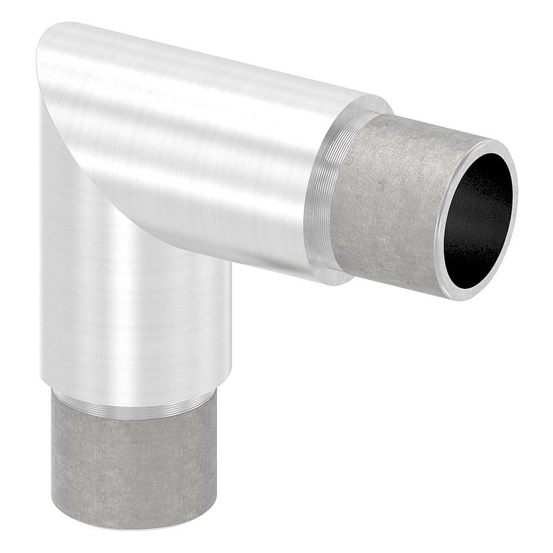Tube coudé à 90° droit, pour tube Ø 26,9x2,0mm, V4A