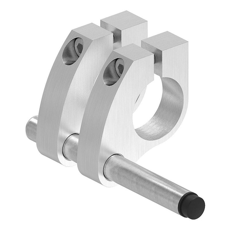 Set mit Doppelrollwägen für Glasschiebetüren, V2A