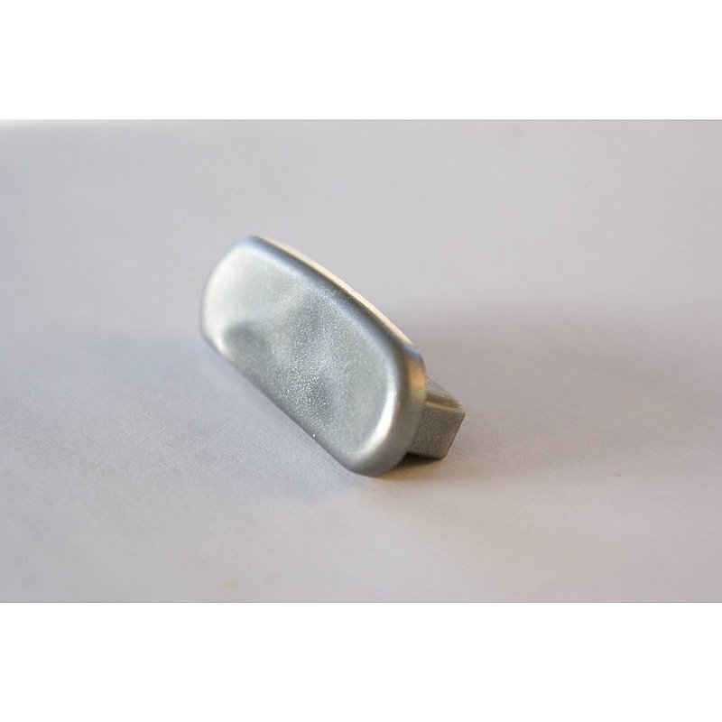 End cap for plastic handrail for 40x8mm, white aluminium