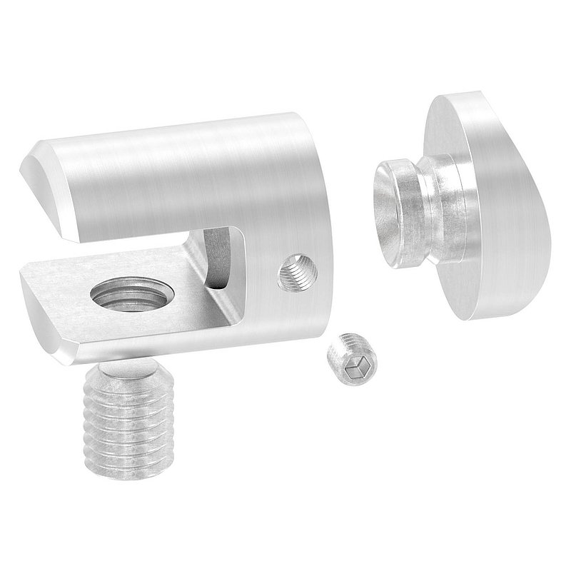 Plate holder for tube 42.4 mm, AISI304