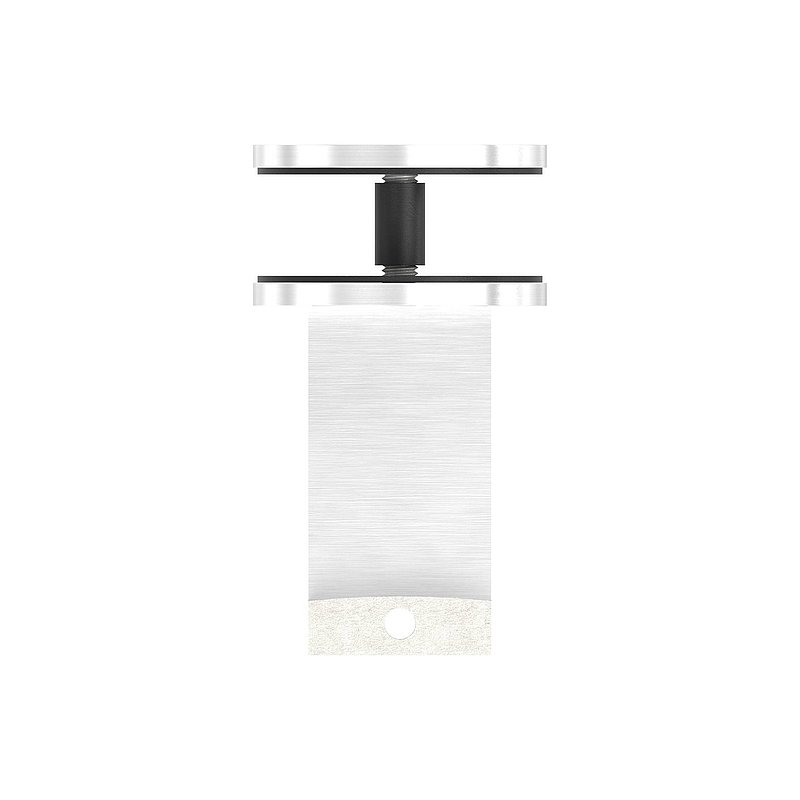 Sensa Design 1, flat connection, for mounting on glass, AISI304