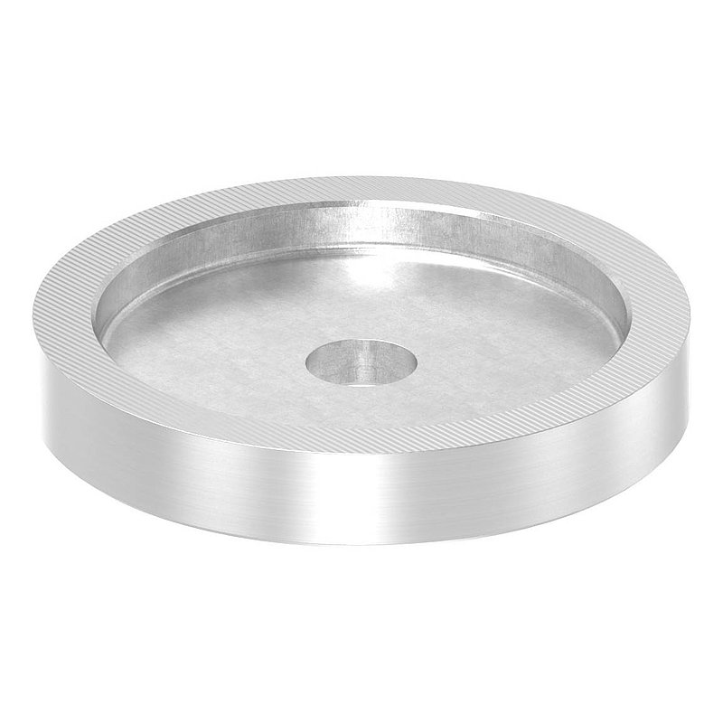Unterteil für 62mm Glaspunkthalter, t: 10mm, V2A