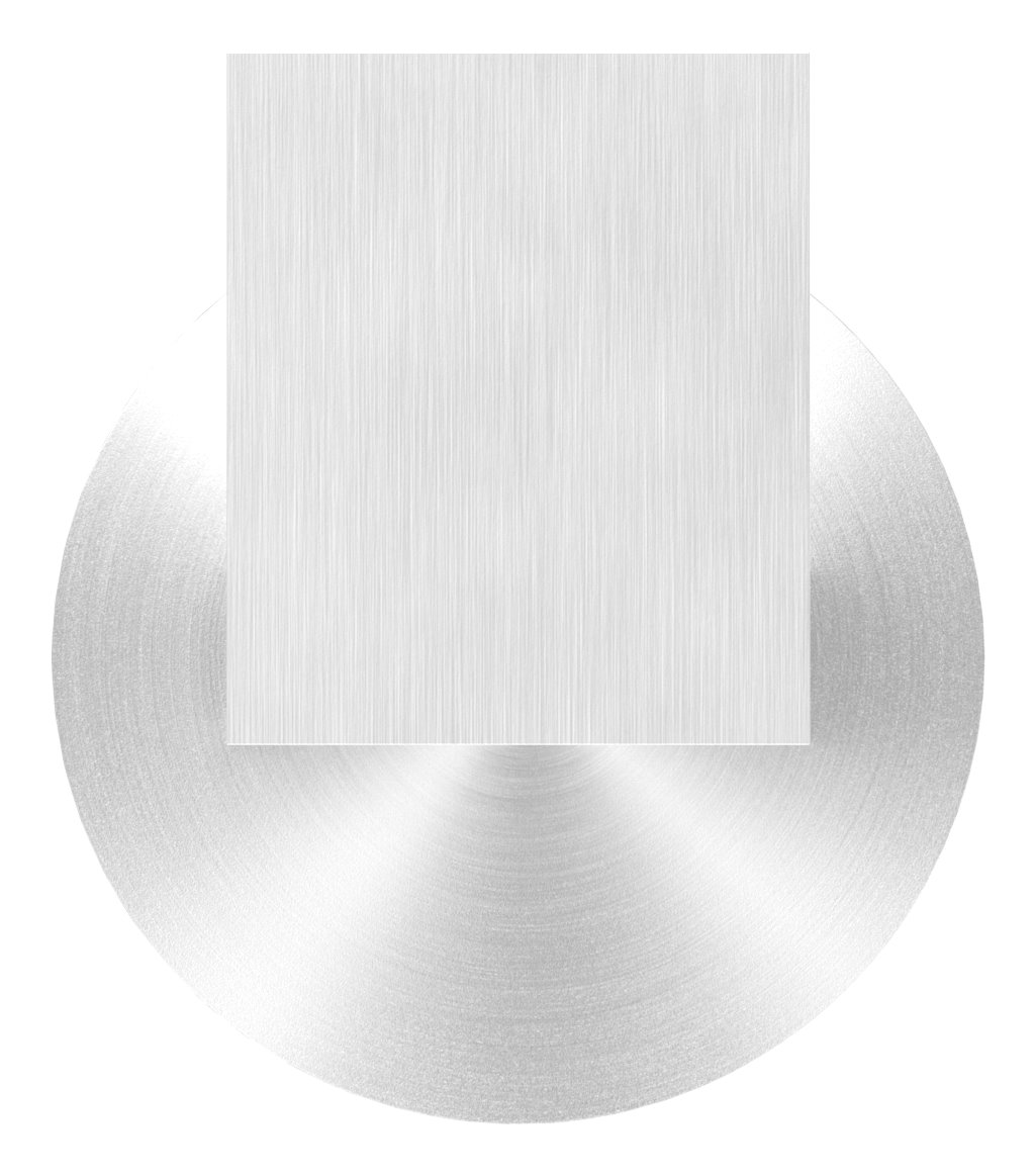 Sensa Design 1, flacher Anschluss, für Montage an Glas, V2A