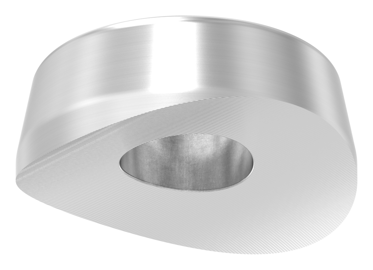 Ausgleichsstück für Rohr 42,4mm, Ø 18mm, mit Bohrung 7mm, V2A