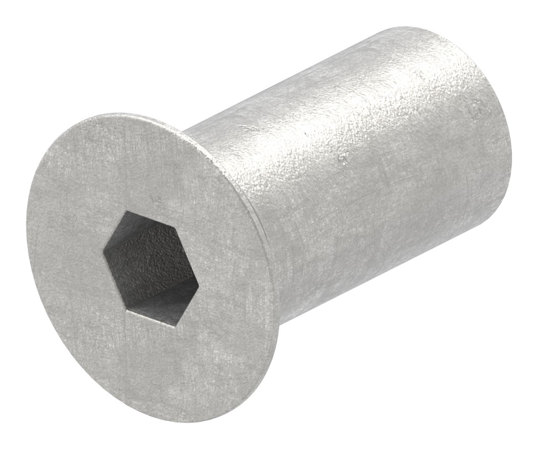 Hülsenmutter mit Senkkopf und ISK, M6x16, V2A