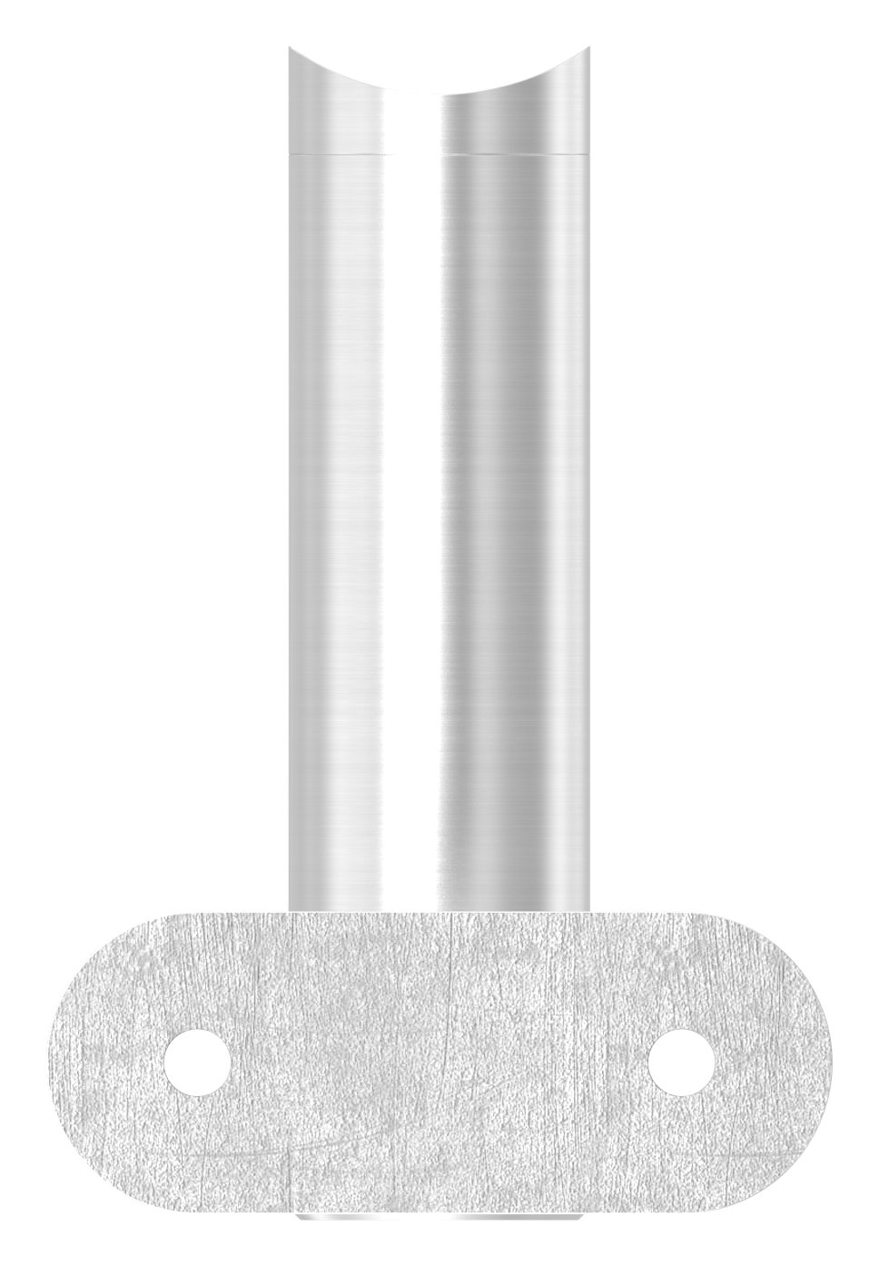 Handlaufhalter mit Gelenk, Handlaufanschlussplatte flach, V2A