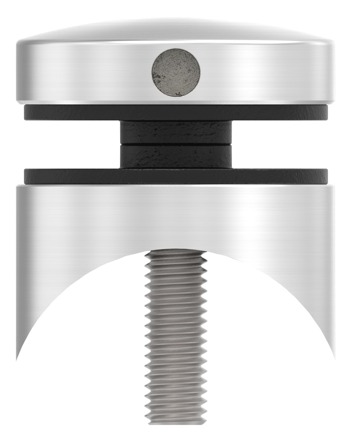 Glaspunkthalter 40mm, Anschluss: 42,4mm, V2A