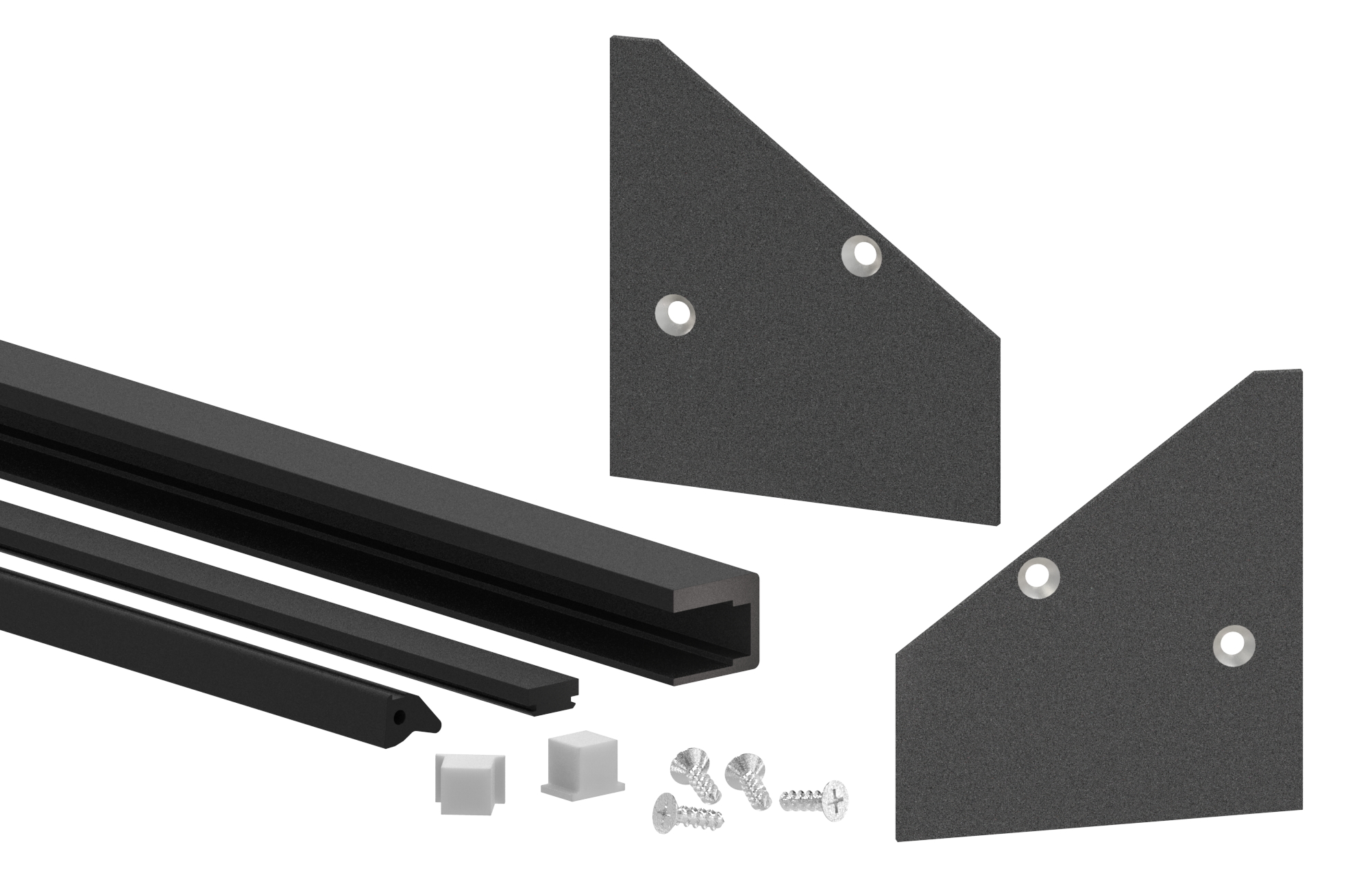 Montage-Set Glas 17,52mm eleganza canopy, für L: 1,805m