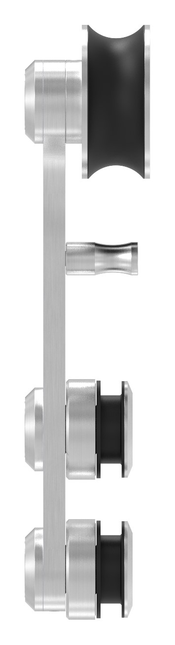 Doppelrollwagen für Glasschiebetüren, V2A