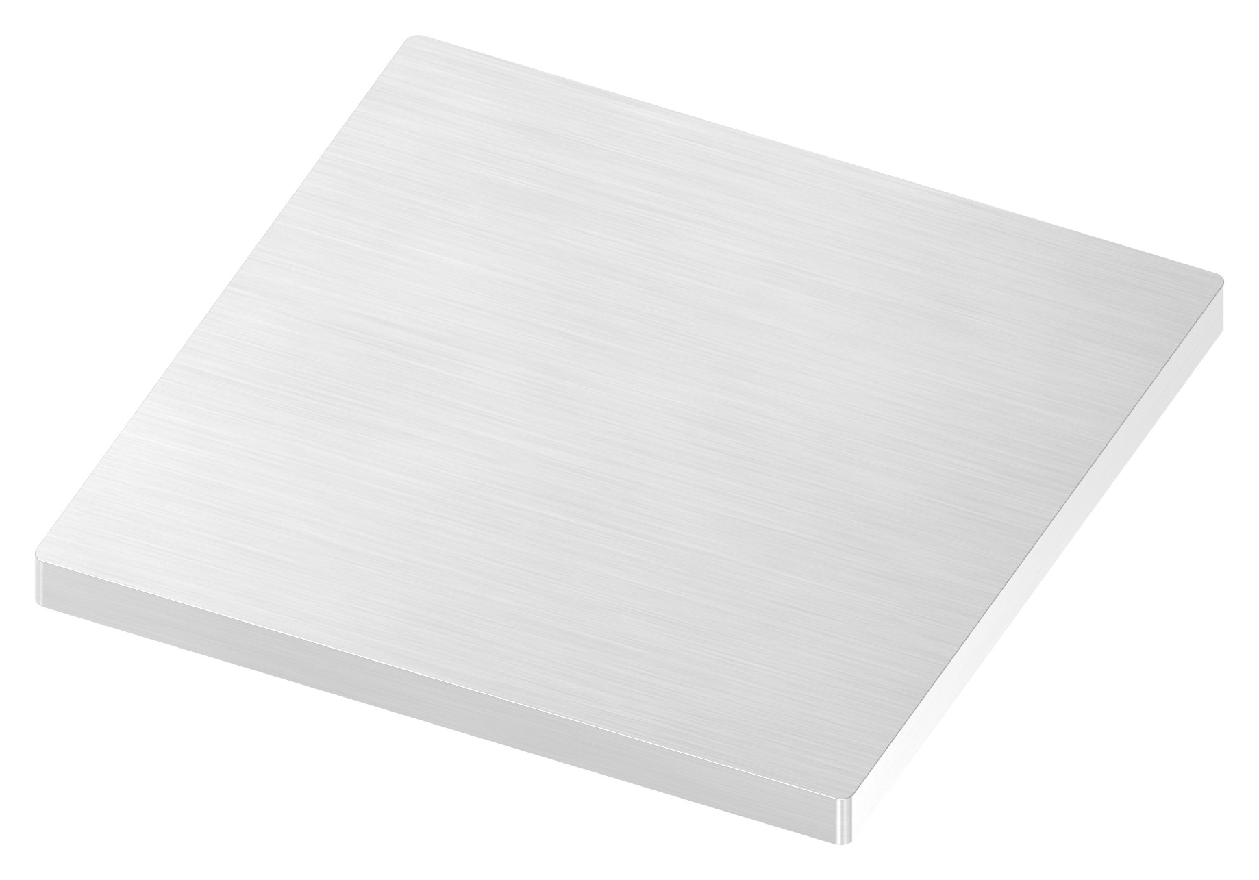 Ankerplatte, 120x120x8mm, mit Längsschliff, V2A