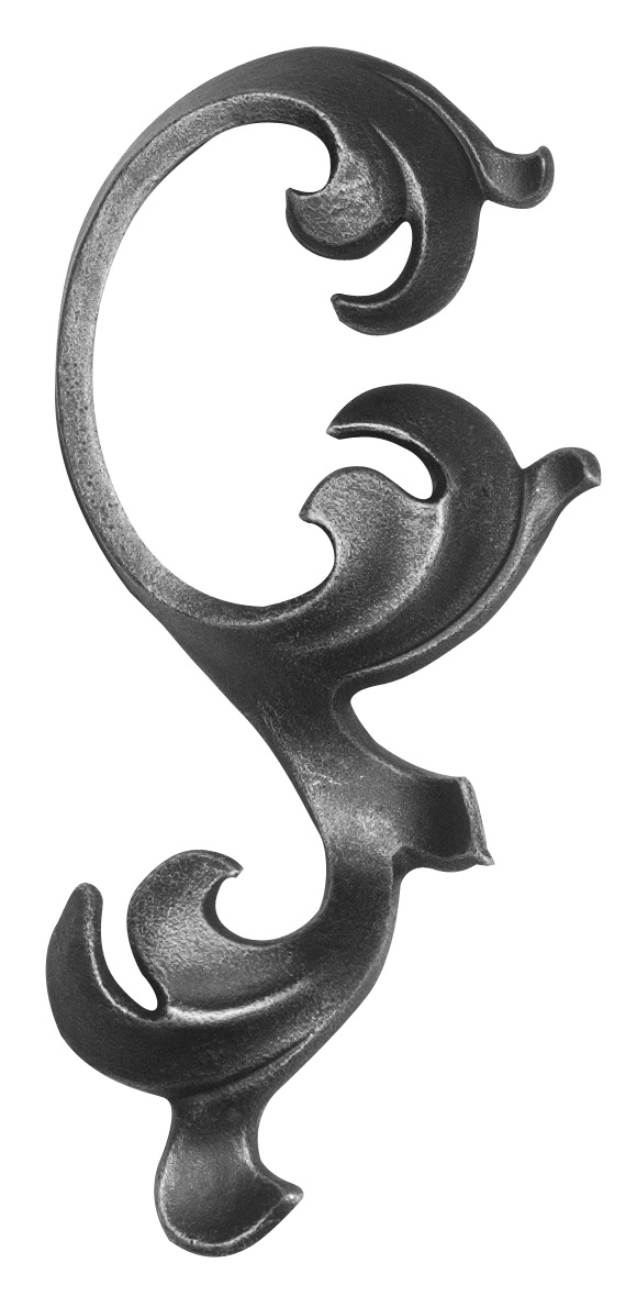 Zierblatt 35mm, Höhe 185x80mm, links