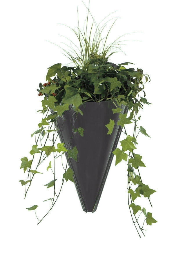 Pflanzkübel, aus Aluminium beschichtet DB703, Größe "S", Abmessung (B x H x T): ca. 46 x 61 x 21 cm