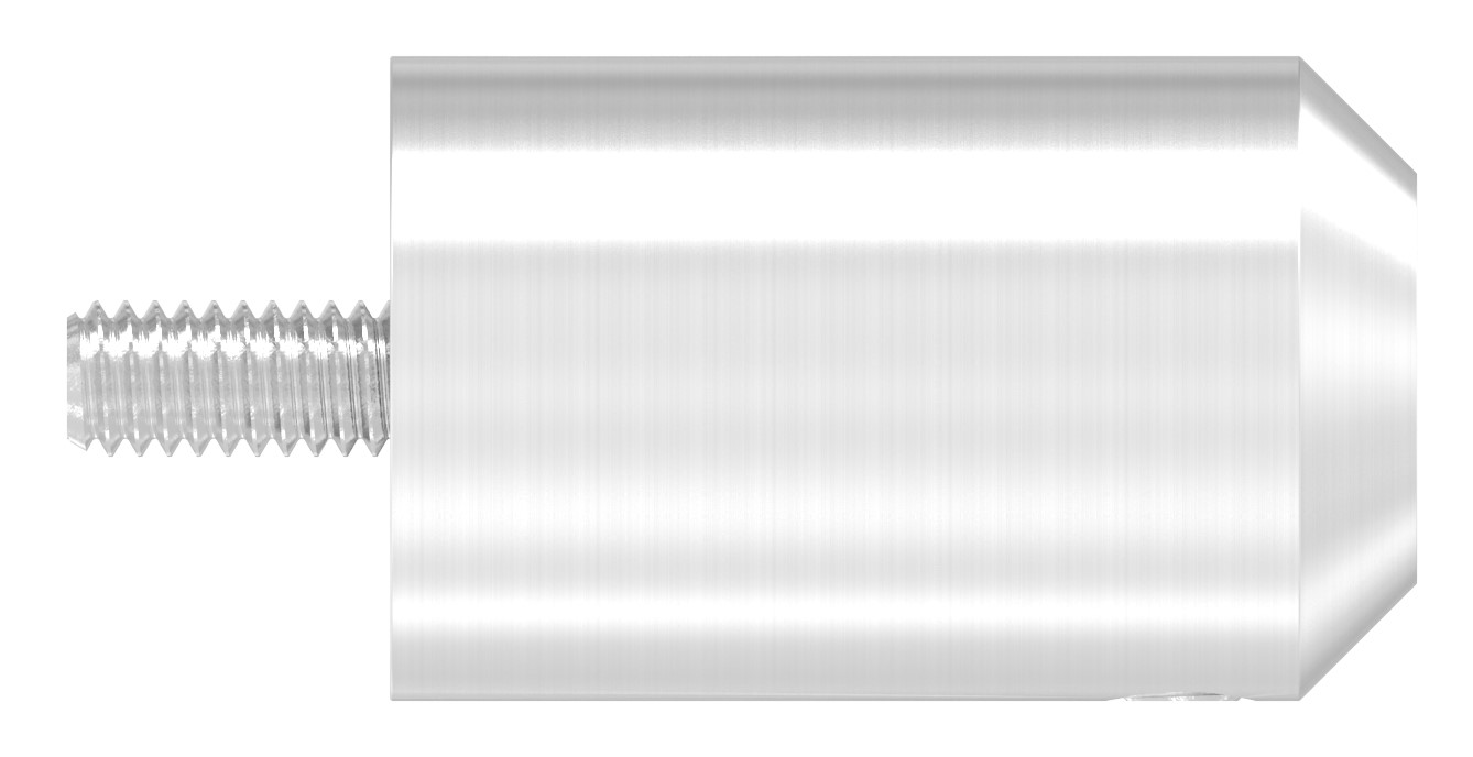 Querstabhalter zum Stoßen, Bohrung Ø 12,5mm, flacher Anschluss, V2A