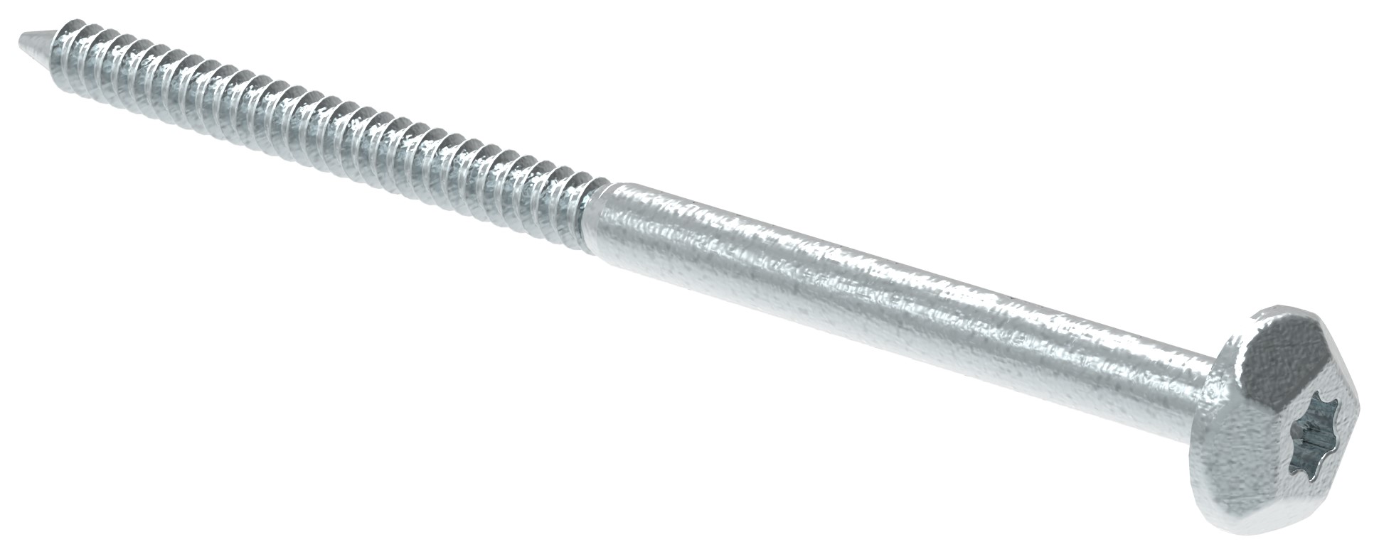 Sicherheitsschraube 7x120mm, Stahl verzinkt - blau passiviert