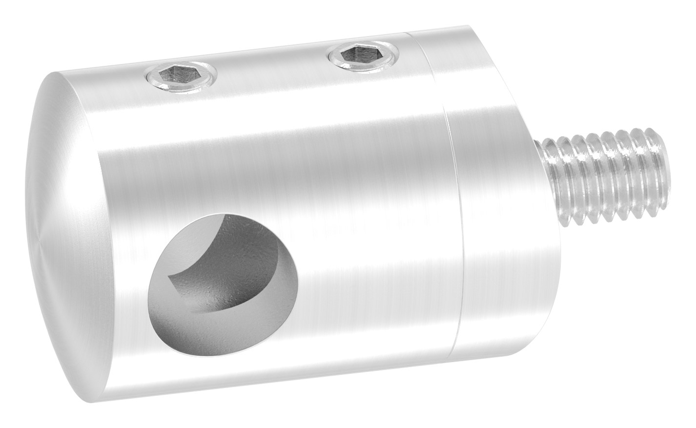 Querstabhalter für 48,3mm Rohr, 10,2mm Bohrung, V2A