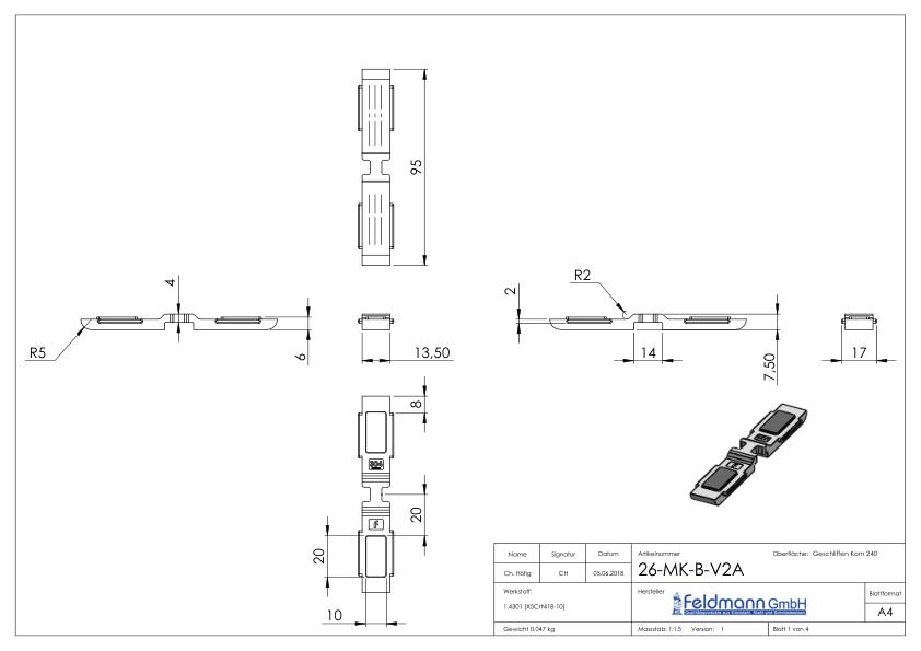 Sichtschutz Sicherungsboden MK Mod. 26, V2A