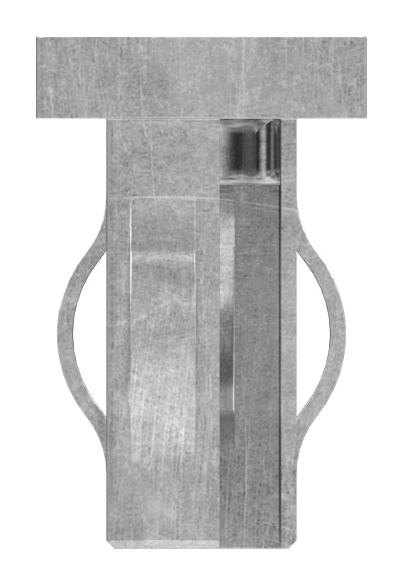 Stahleinschlagkappe, für, Rechteckrohr 40x20mm