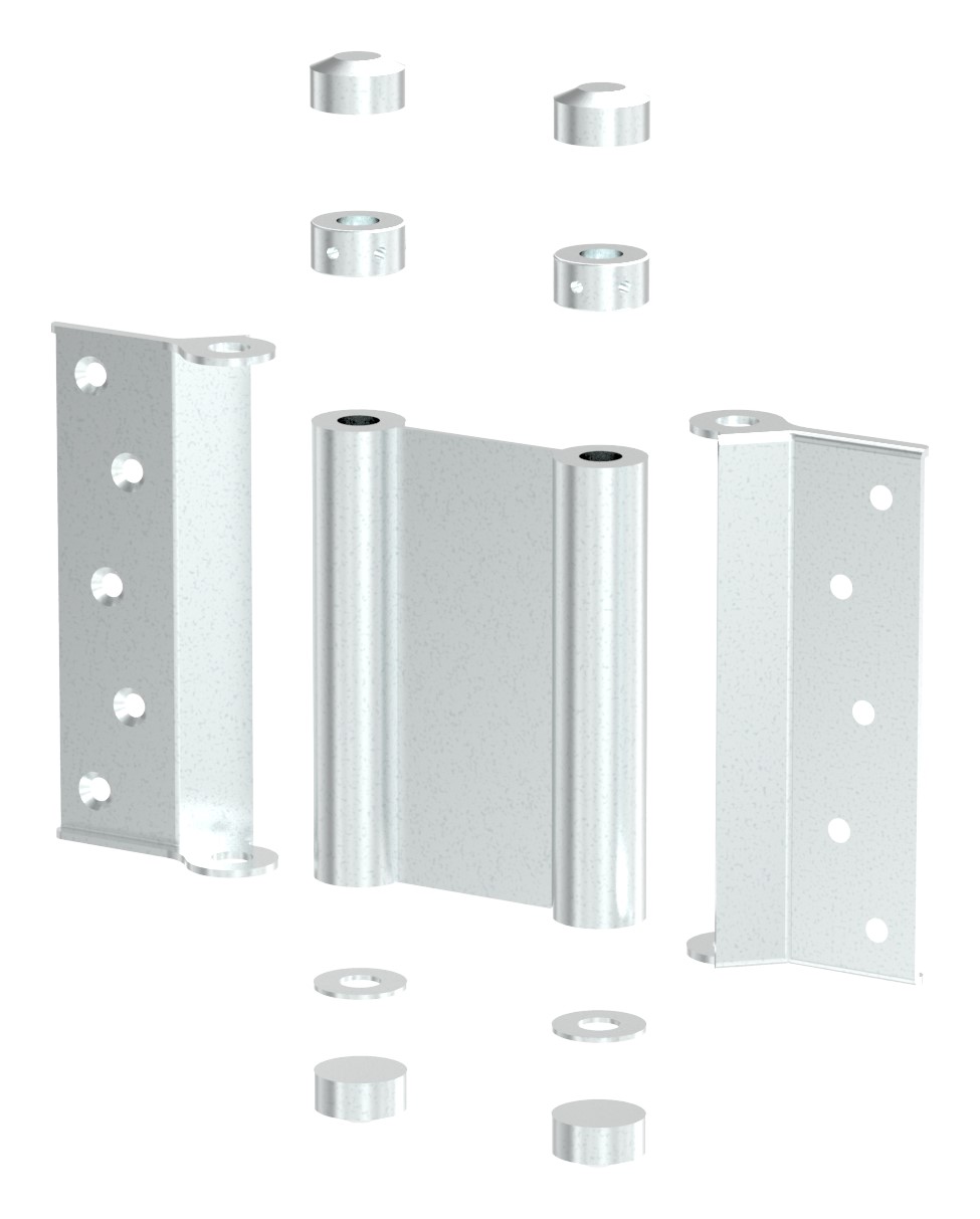 Pendeltürband zum Anschrauben, ein Paar, verzinkt