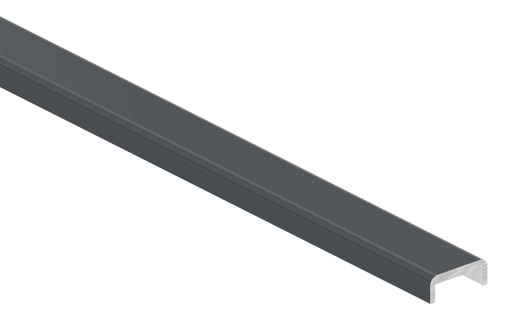 Kantenschutz EXTRA SLIM, für Glas 10,00 - 11,52mm, L: 2000mm, Aluminium RAL 7016