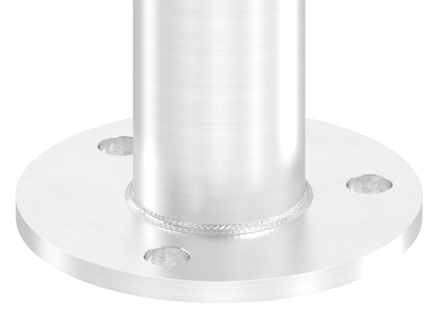 Edelstahlpfosten V2A zur Bodenmontage, H: 880mm Edelstahlpfosten V2A zur Bodenmontage, H: 880mm