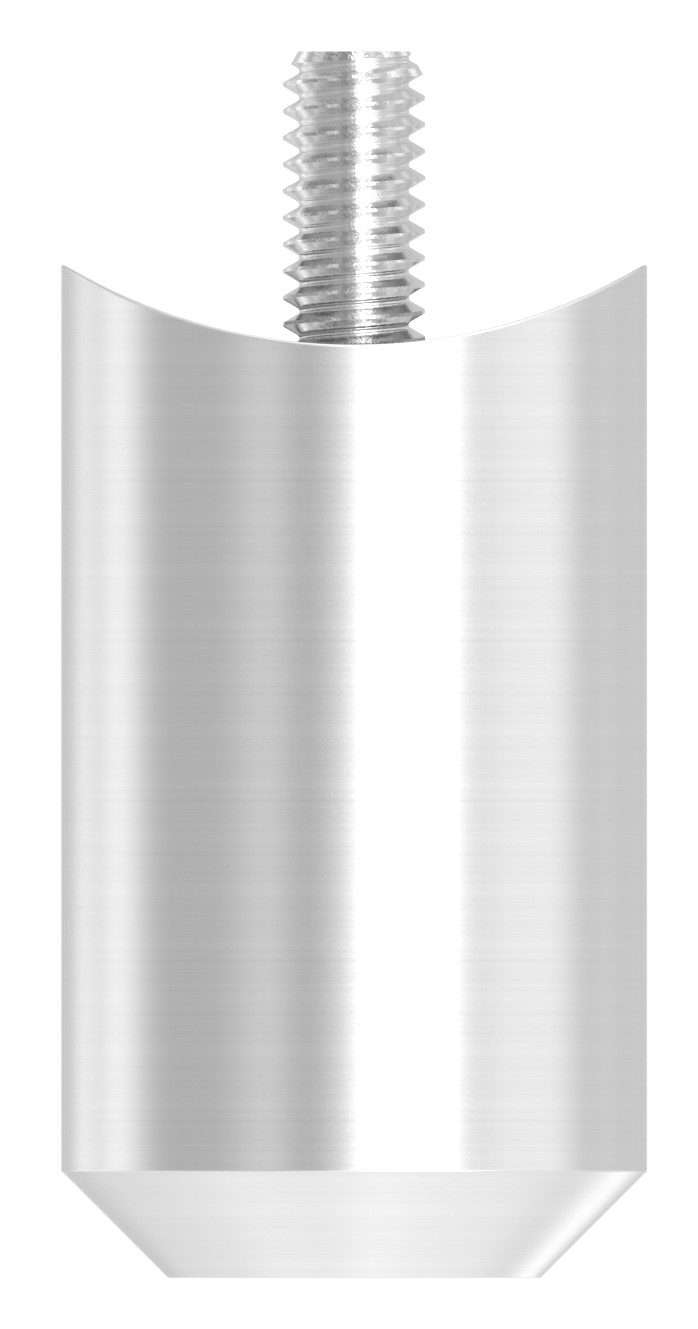 Querstabhalter zum Stoßen, Bohrung Ø 12,5mm, Anschluss 42,4mm, V2A