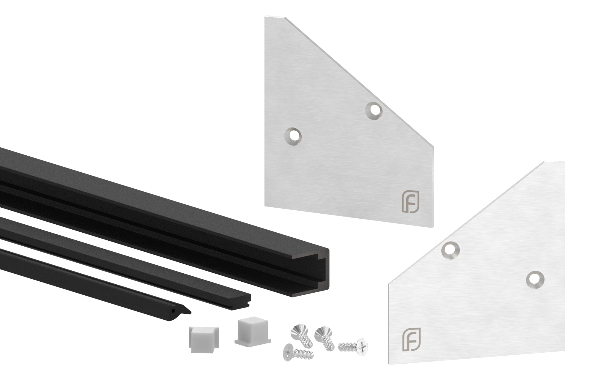 Montage-Set Glas 21,52mm eleganza canopy, für L: 1805mm Montage-Set Glas 21,52mm eleganza canopy, für L: 1805mm