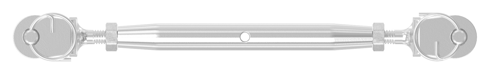 Wantenspanner Gabel/Gabel  mit Gew. M4, V4A