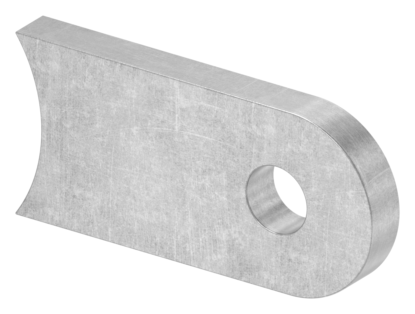 Anschweißlasche 50x25x6mm mit Rundloch Ø 9mm, Anschluss 42,4mm
