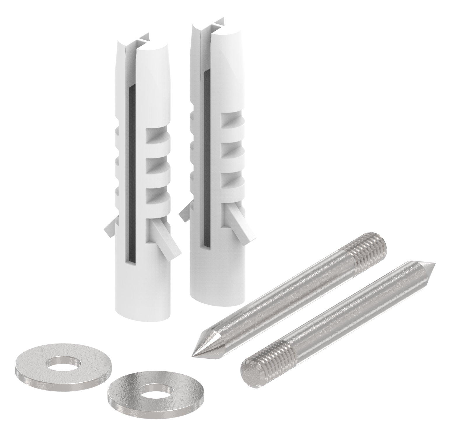 Befestigungsmaterial: für Hausnummern mit M4 Gewinde, V2A