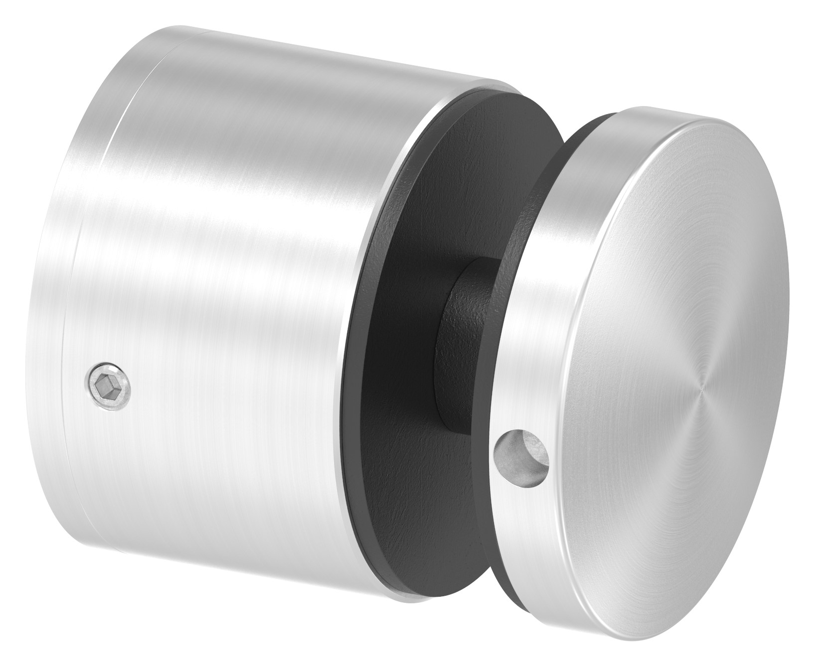 Glaspunkthalter 52mm, flach, verstellbar, V2A