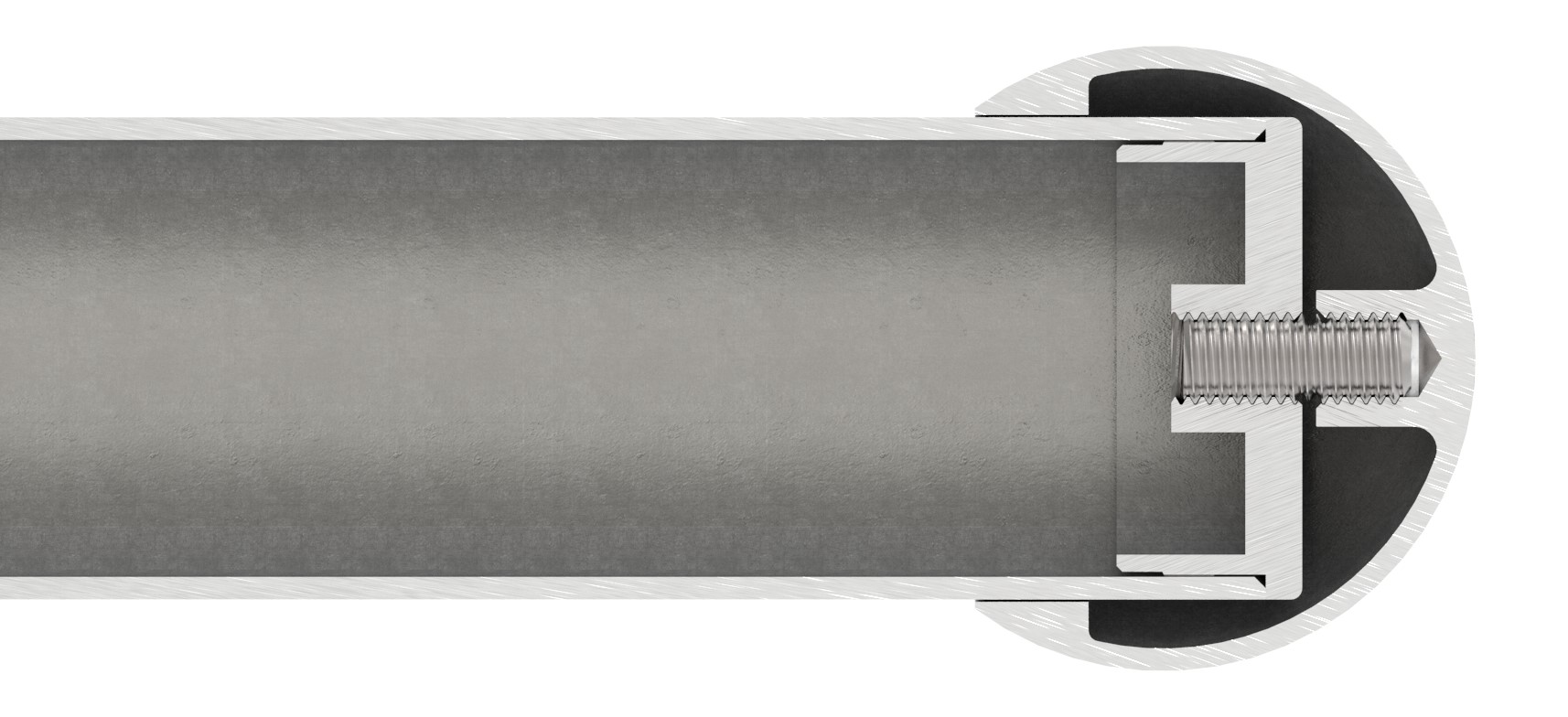 Rohrabschlusskugel hohl für 42,4mm Rohr, mit M8