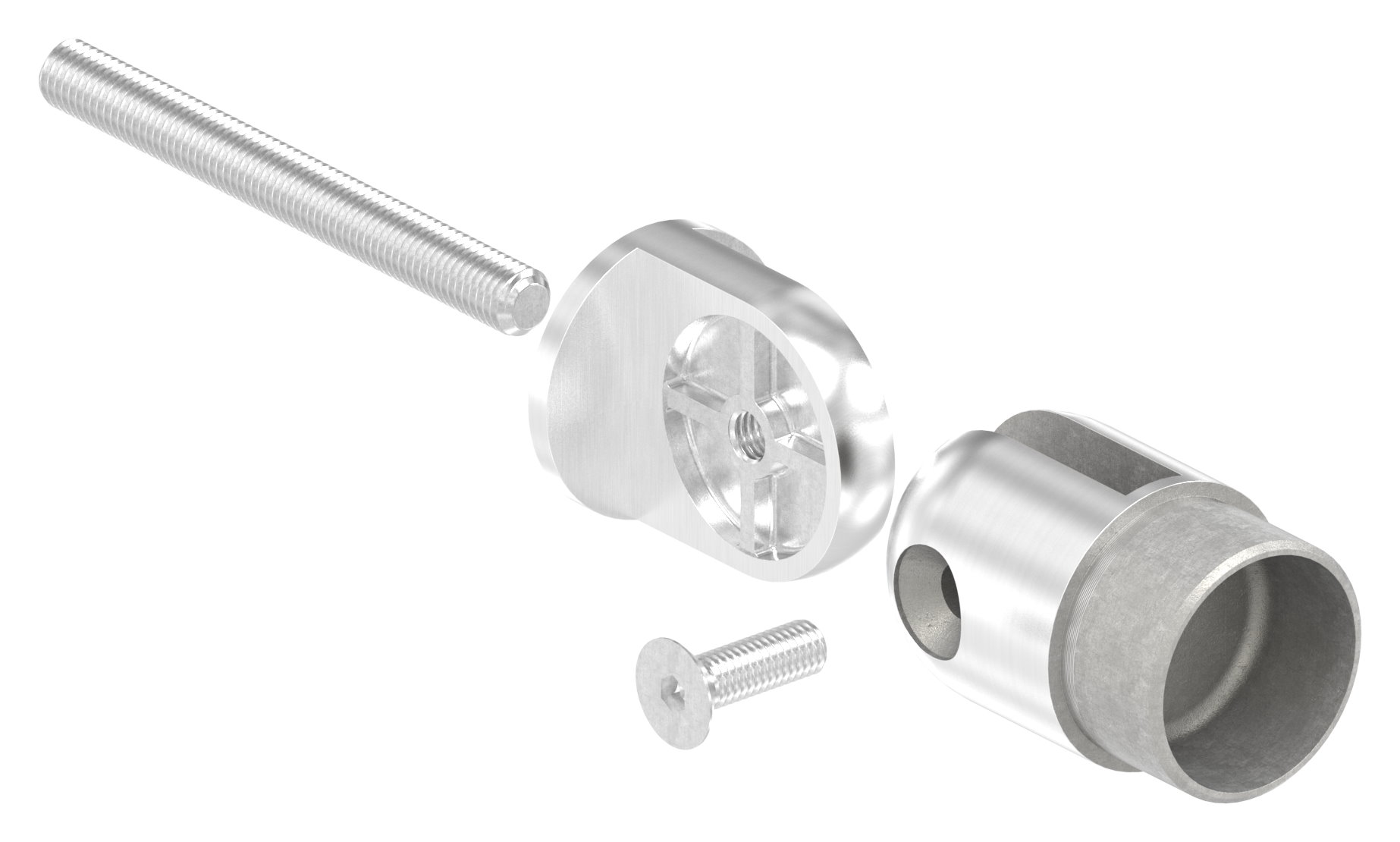 Wandhalter mit Gelenk zum Einbetonieren für Rohr 42,4x2,0mm, V2A