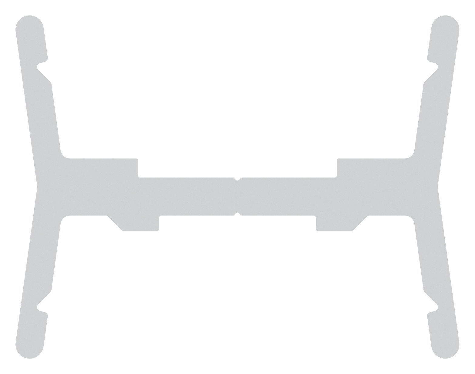 LED-Nutrohr LUNORA®, Aluminium Trägerprofil zum Wenden, für Rund-Nutrohr 42,4mm,  L: 6000mm