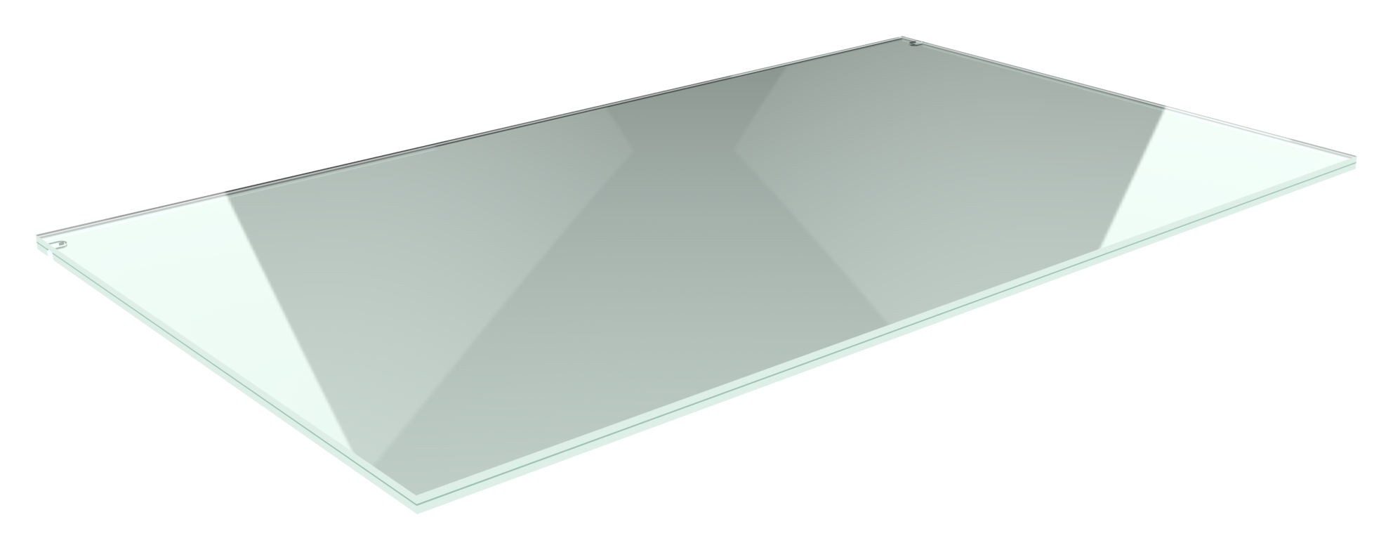 Eleganza canopy Glas: 1800x800mm VSG aus 2x8mm TVG mit 1,52mm PVB