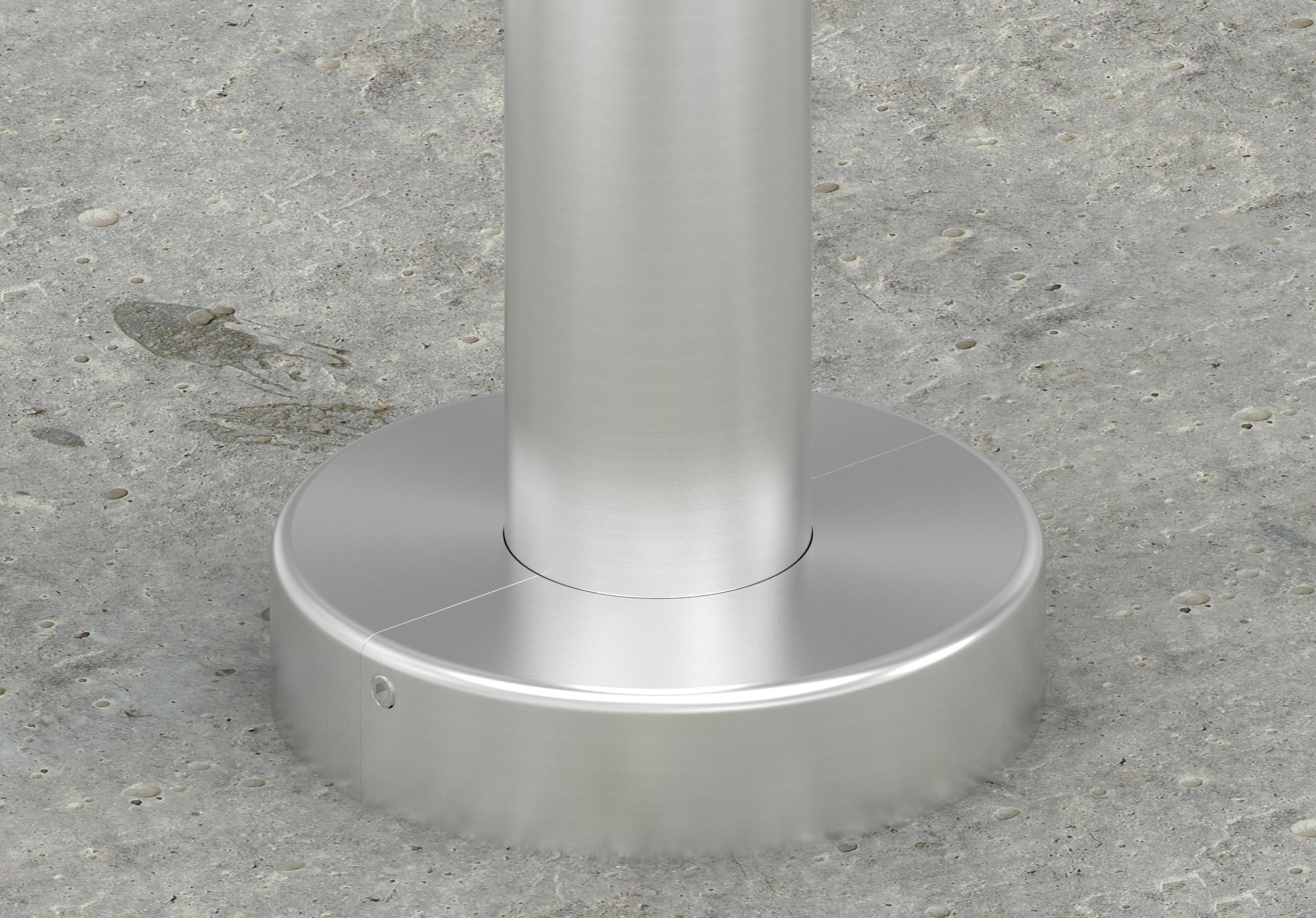 Abdeckrosette 105x25mm, Bohrung 43mm, zweiteilig, V4A