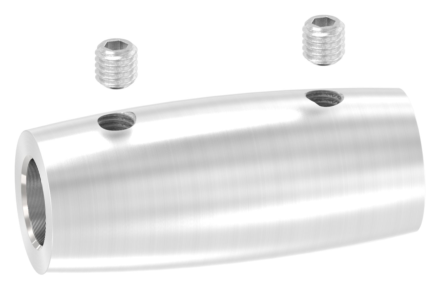 Stabverbinder für 10mm Rund, L: 45mm, Ø 20mm, V2A Stabverbinder für 10mm Rund, L: 45mm, Ø 20mm, V2A