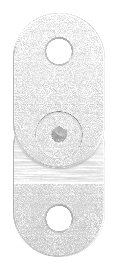 Handlaufanschlussplatte verstellbar, flach, V4A