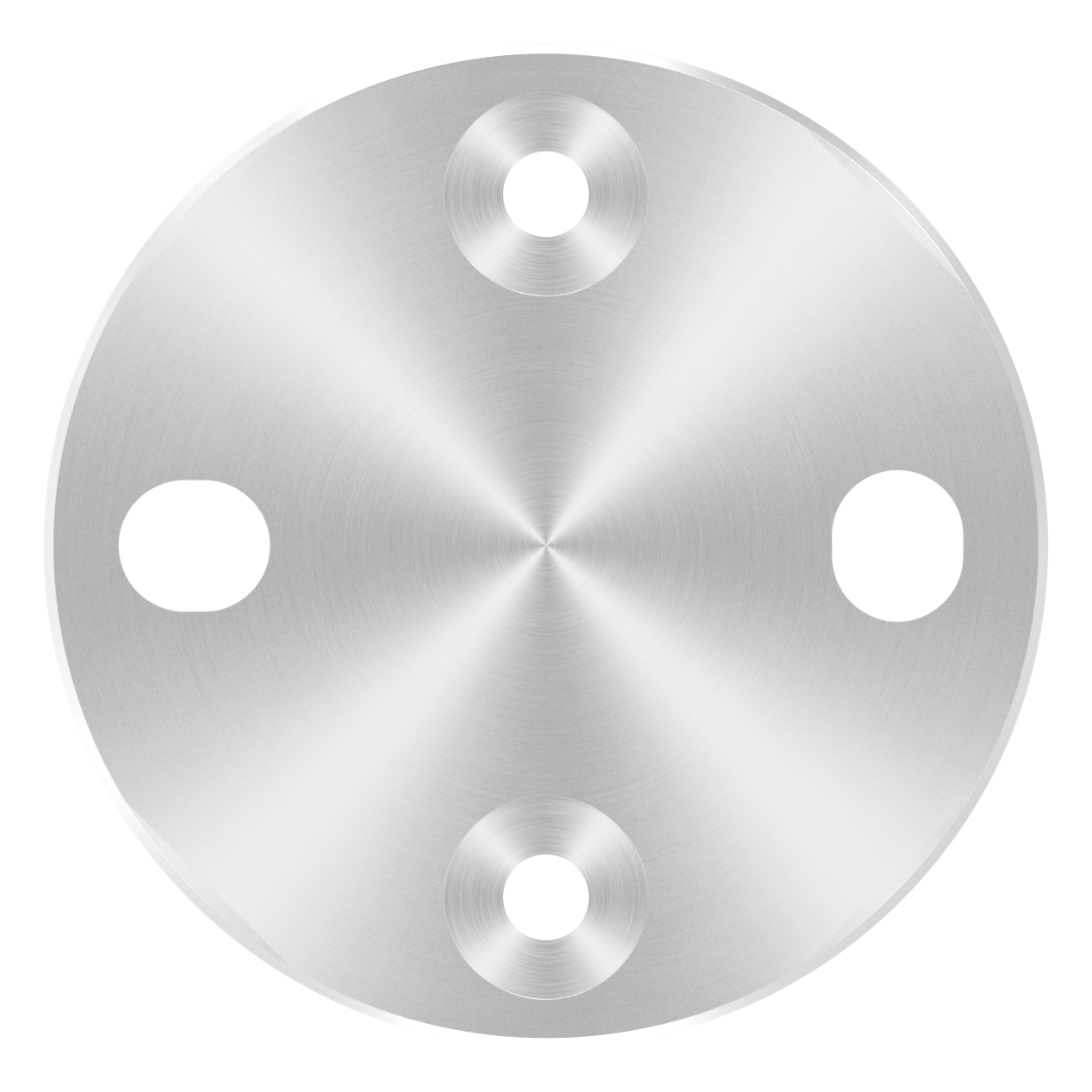 Ankerplatte, 100x8mm mit Fase, für Distanzhülse, V2A