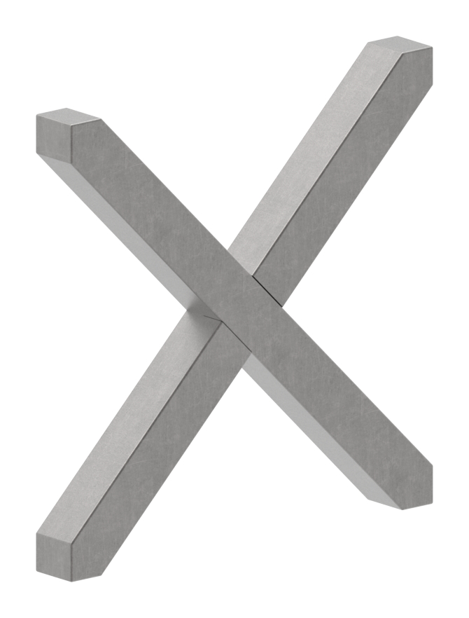 Kreuz 12x12mm, 100x100mm