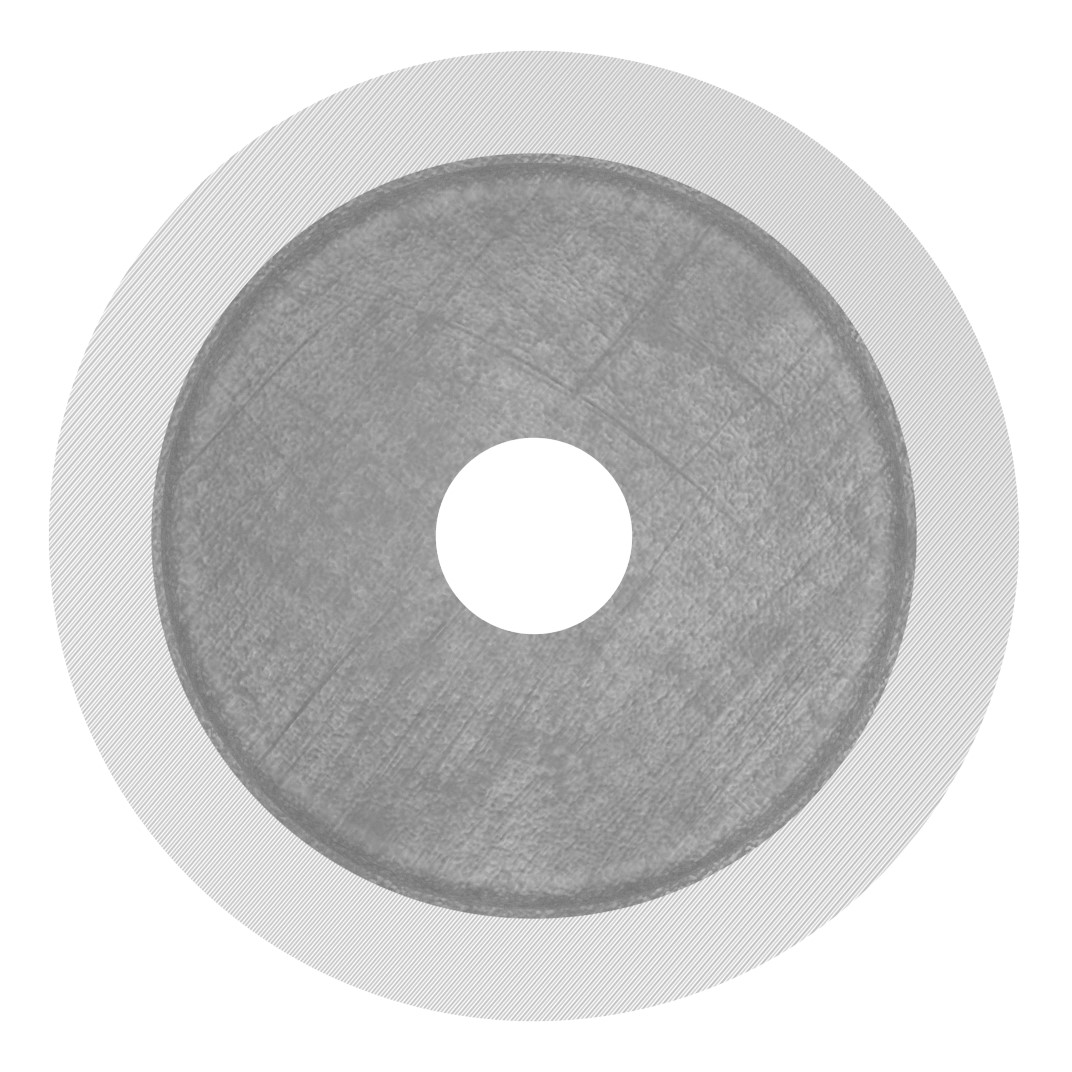 Unterteil Ø 52 mm, mit Durchgangsbohrung , t: 20mm, V2A Unterteil Ø 52 mm, mit Durchgangsbohrung , t: 20mm, V2A