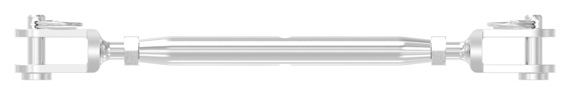 Wantenspanner Gabel/Gabel mit Gewinde M5, V4A