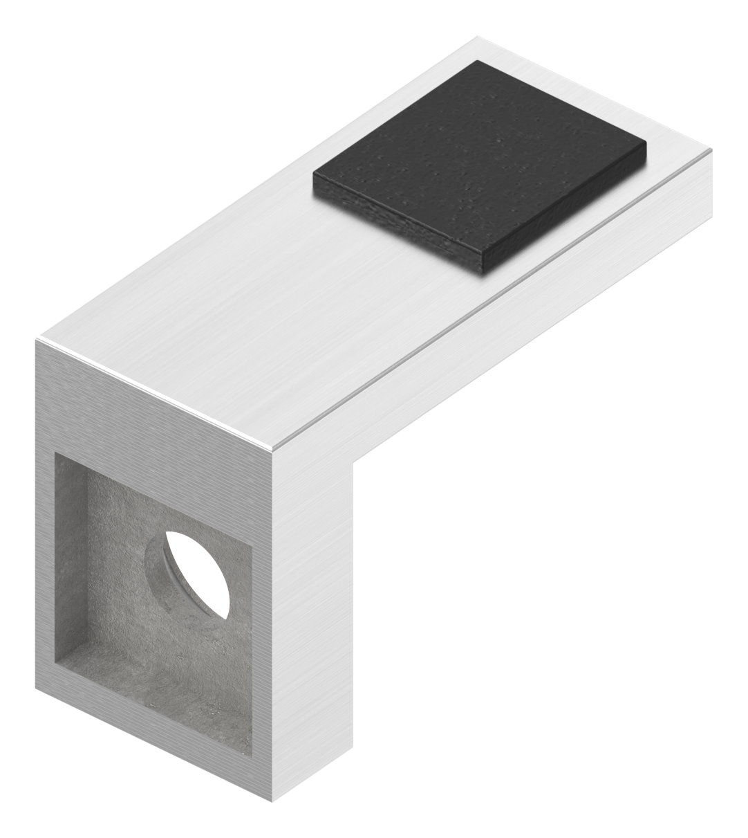 Halteboden mit geradem Anschluss, V4A