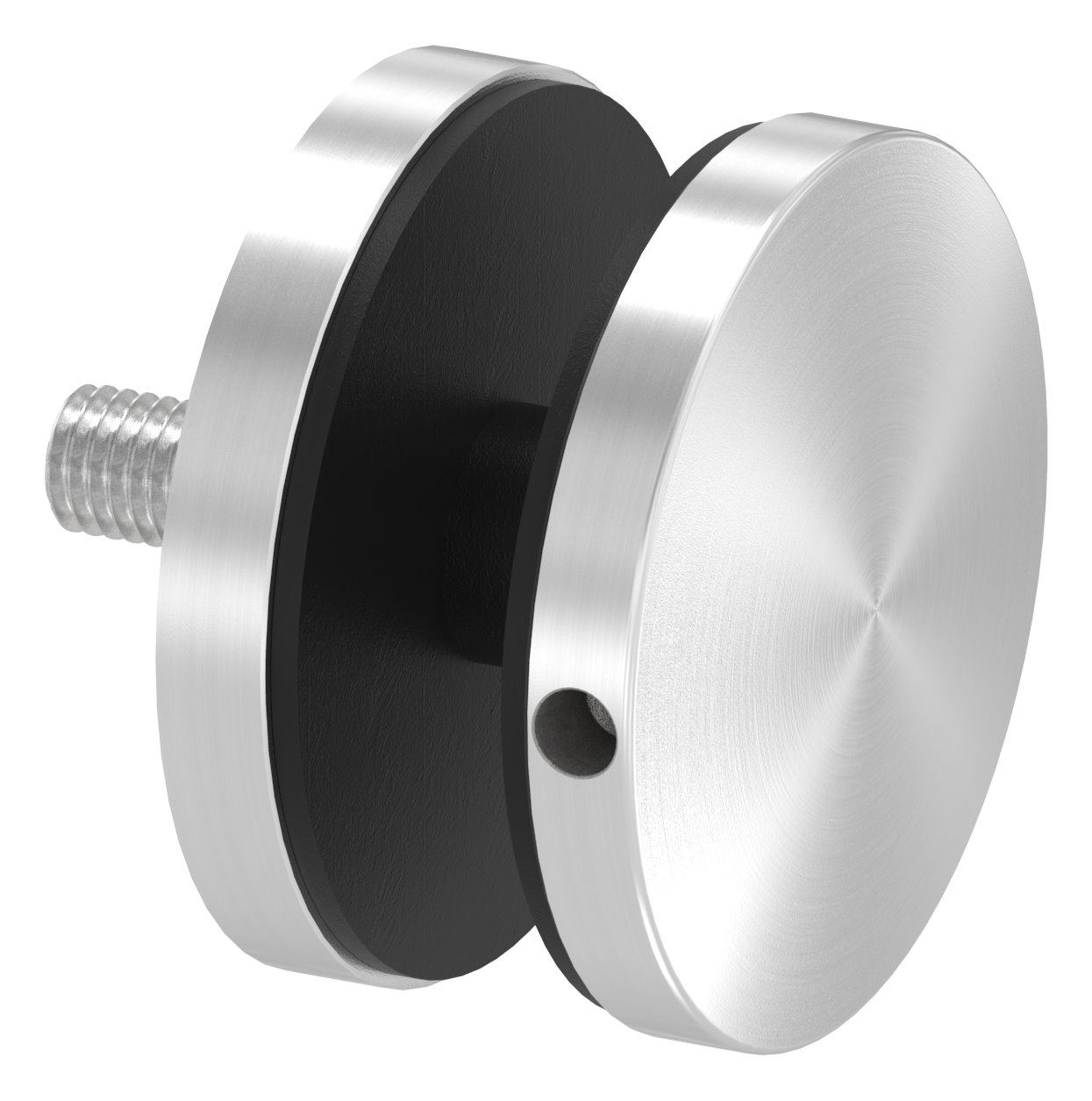 Glaspunkthalter 62mm, Anschluss: flach, V2A