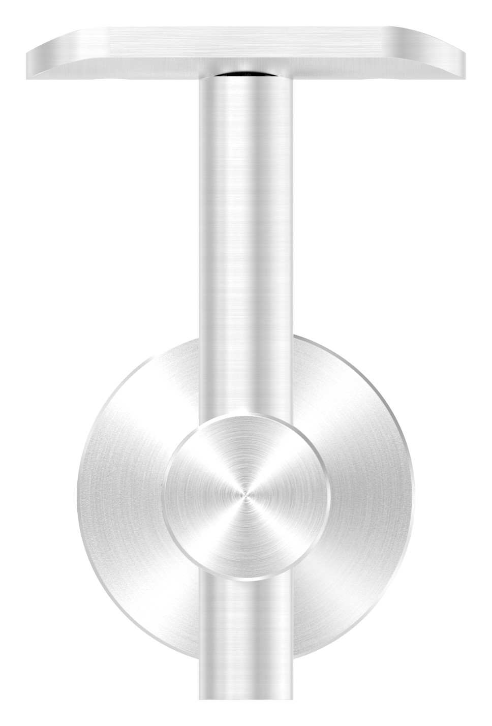 Handlaufhalter mit Handlaufanschlussplatte 42,4mm, V2A