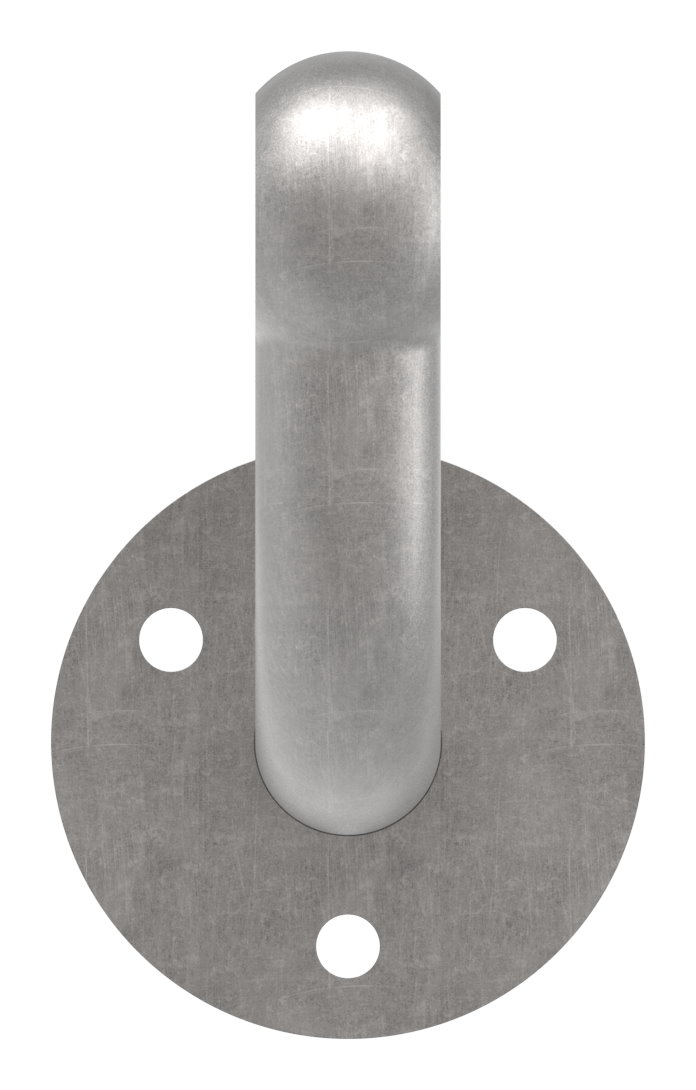 Handlaufträger mit Ronde 80x6mm für Ø 25mm Rundmaterial