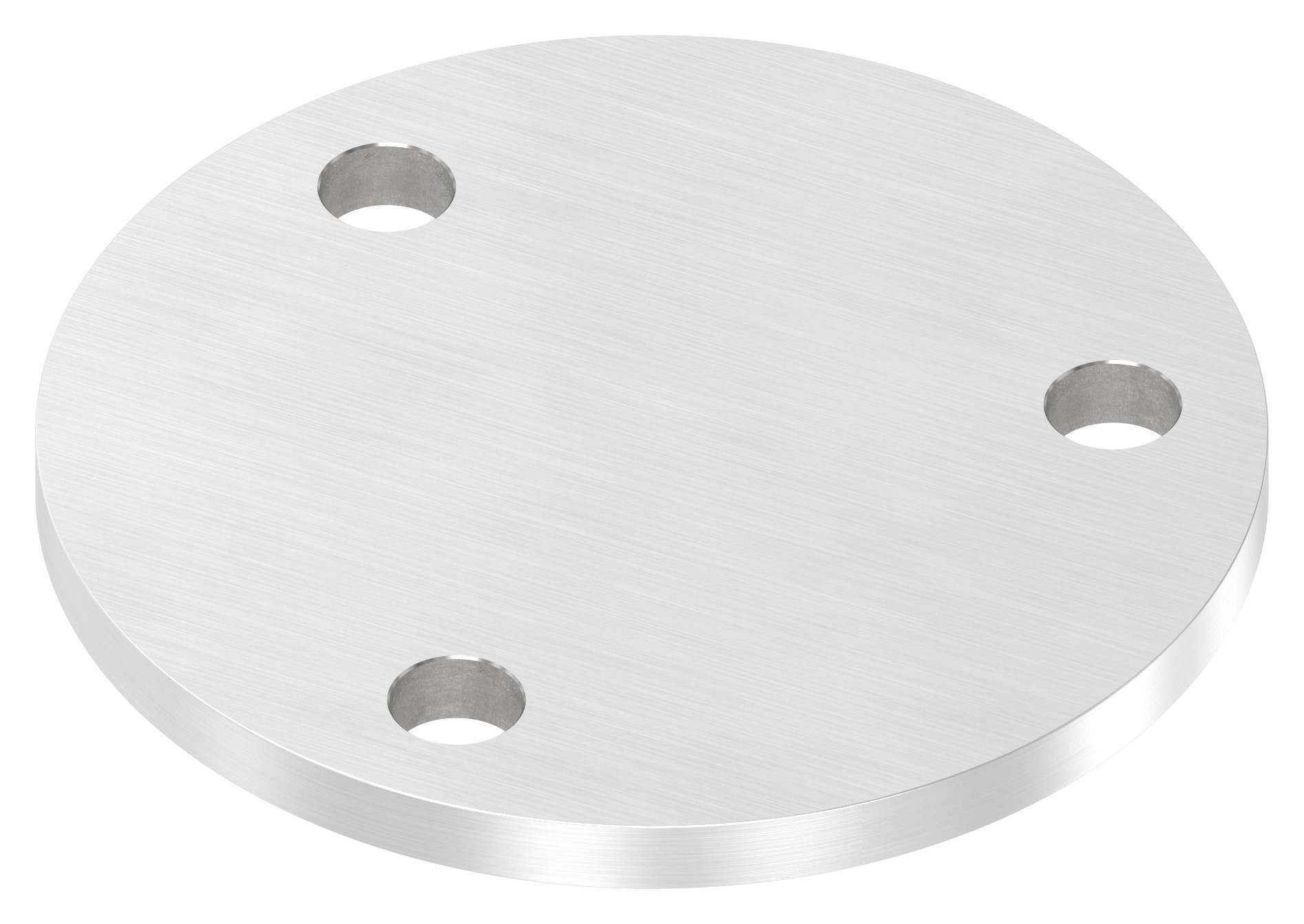 Ankerplatte Ø 120x8mm, mit Längsschliff, V2A
